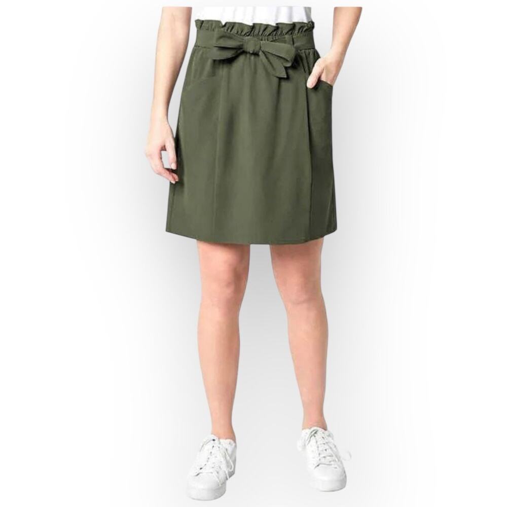 NWT Mondetta Ladies’ High Rise Cargo Skirt – XS – Dusty Olive Green
